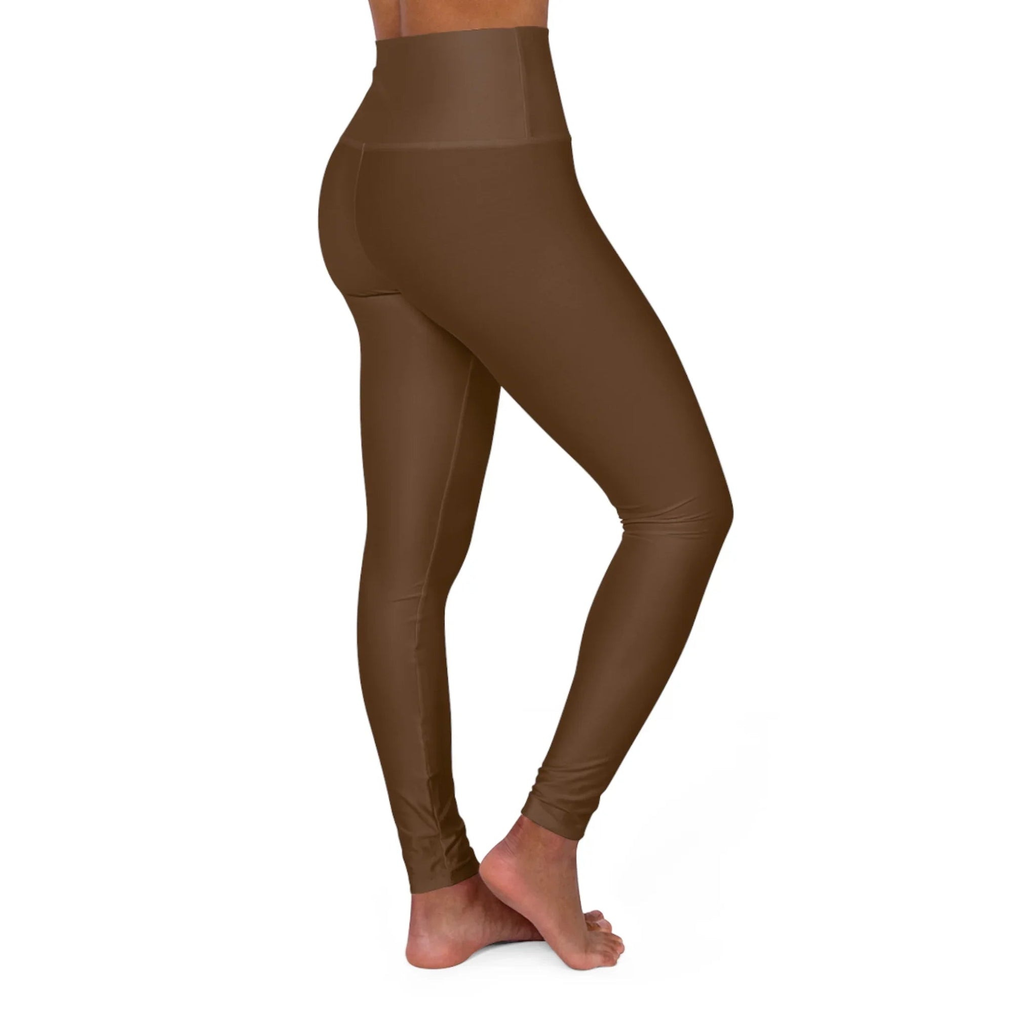 🌿 Organic Cotton Yoga Pants Brown – High-Waisted, Breathable, Sustainable Activewear by Yune Yoga-3