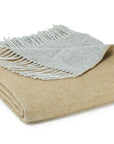 Dartmoor Reversible Pure New Wool Throw - Desert Brown