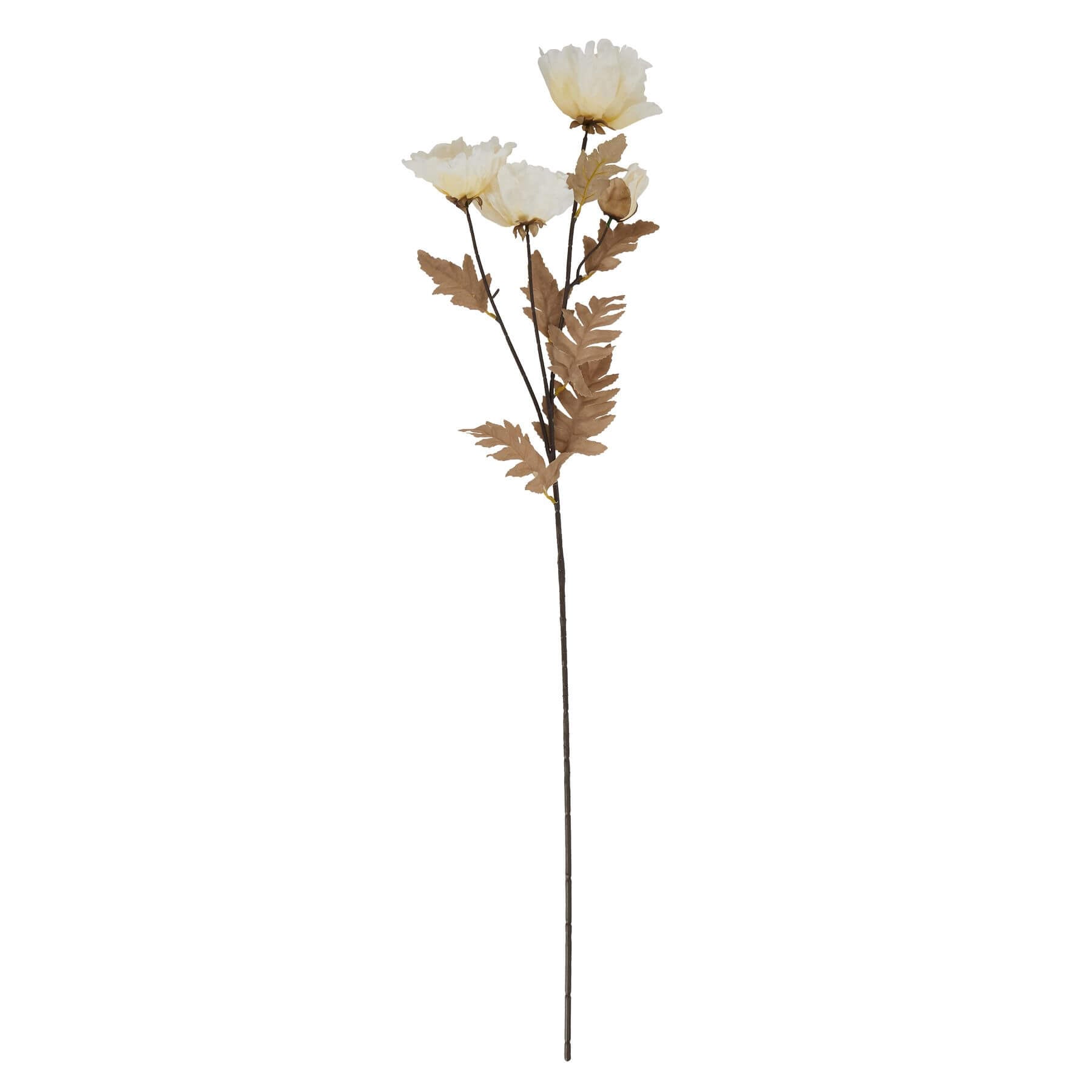 Large White Poppy Stem Floral Decor