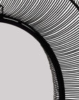 Large Round Black 3D Wire Mirror