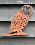 Rusty Metal Owl Garden Decoration