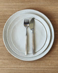 Handmade ceramic plates – white clay with white glaze