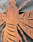 Large Rusty Metal Bee Garden Decoration