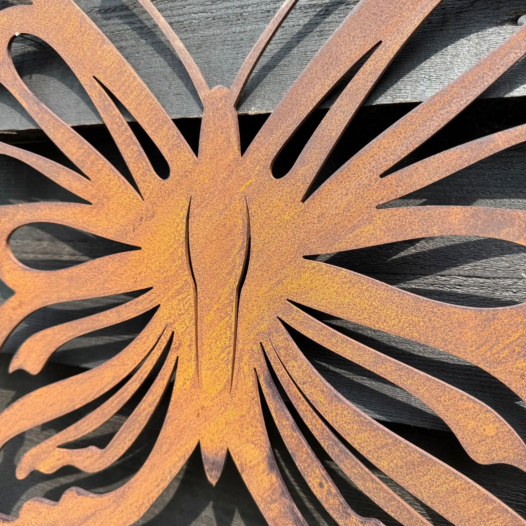 Large Rusty Metal Butterfly Garden Decoration