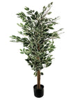 Artificial Ficus Tree Plant Variagated 110cm Tall Trees-0