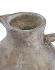 Rustic Brown Jug Handcrafted Ceramic Accent