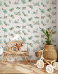 Watercolour Rainforest Wallpaper | Jungle Animals | Children's Bedroom & Nursery