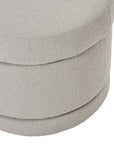 Swivel Ottoman in Neutral Upholstery
