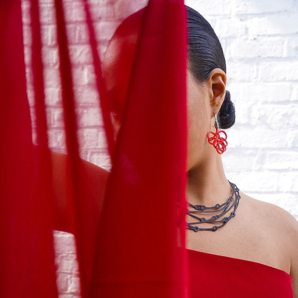 Flare Reclaimed Rubber Necklace-2