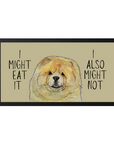Fawn Chow Chow Pet Bowl Mat – "I Might Eat It, I Also Might Not"