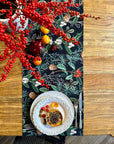 Christmas Forest Table Runner with Tassels