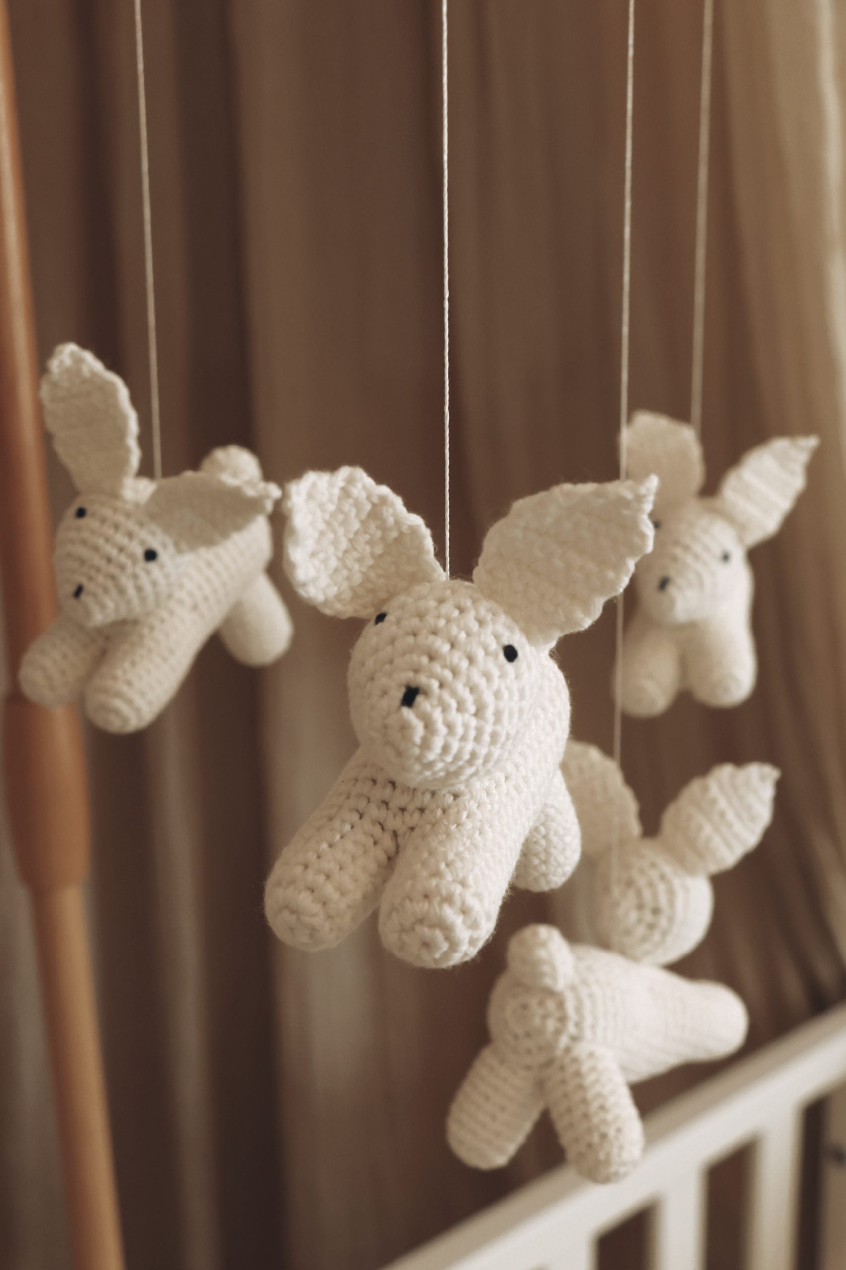 Handmade Crochet Bunny baby mobile-4