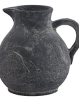 Grey Ceramic Jug with Mediterranean Flair