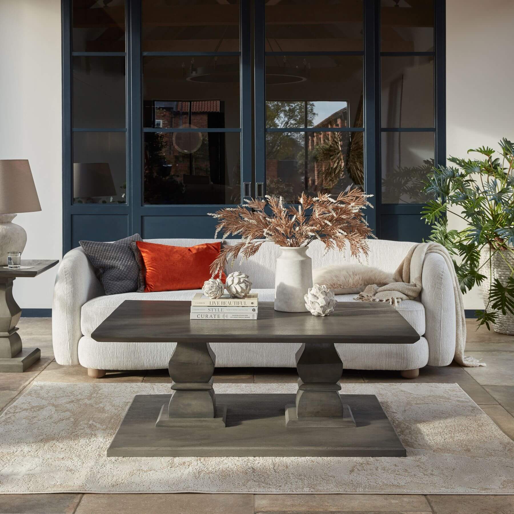 Stone Finish Urn Style Vase