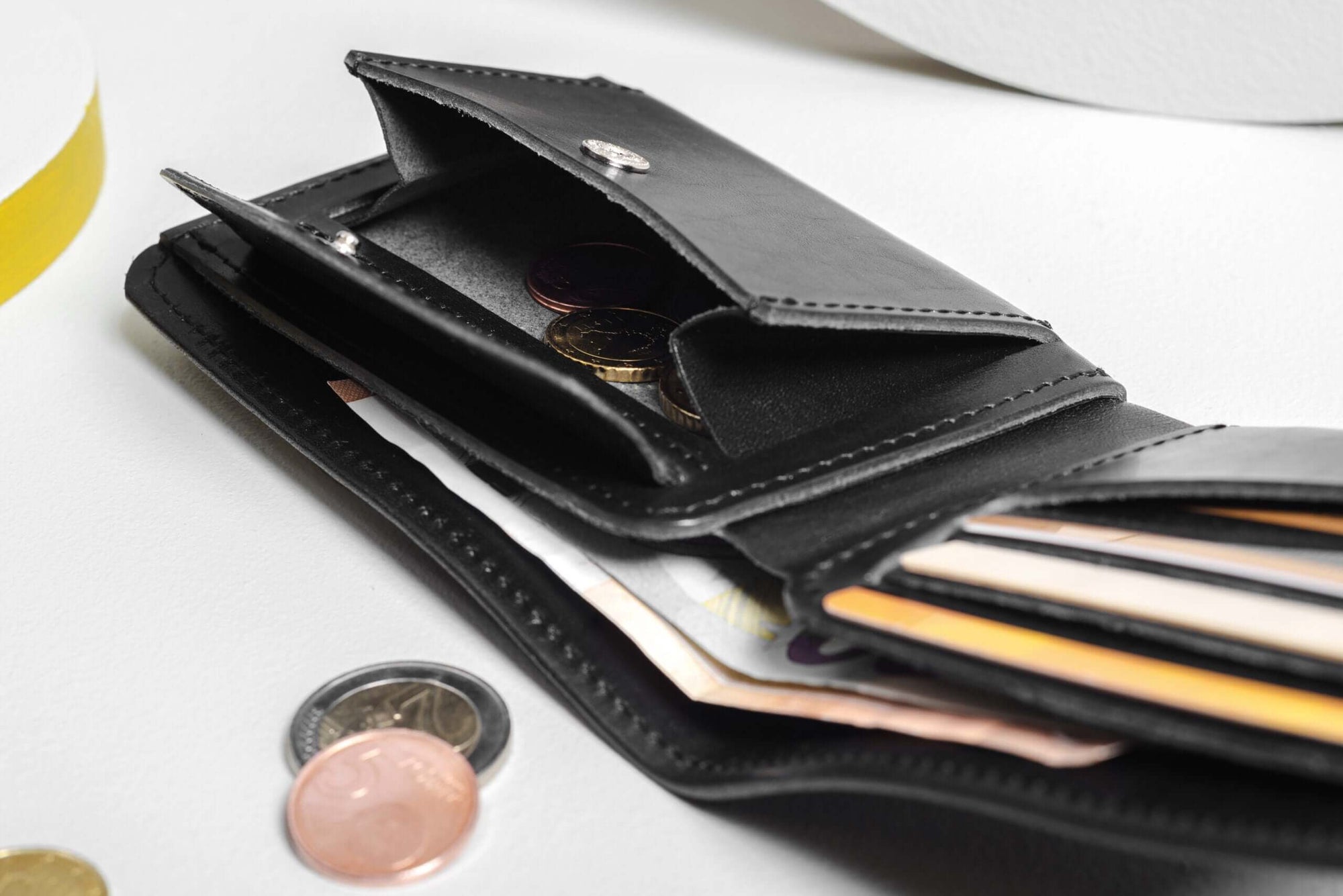 Leather Wallet with Card and Coin Options