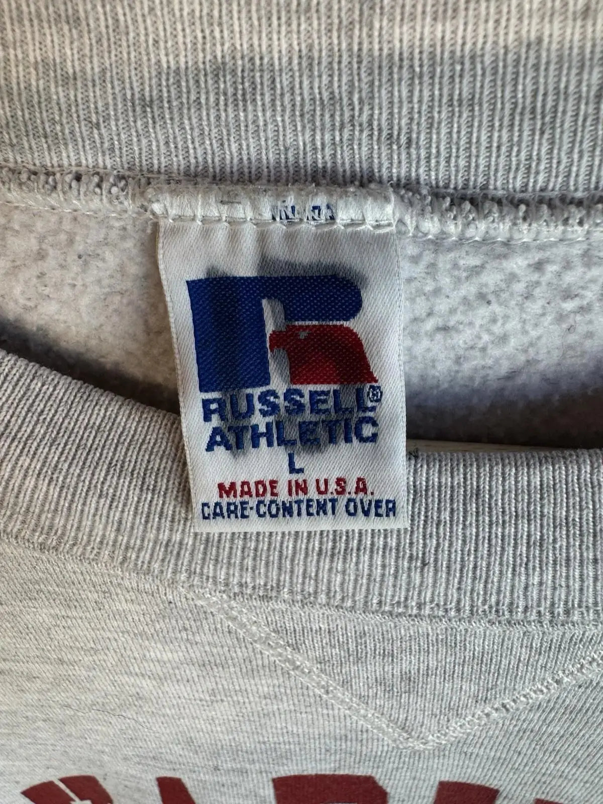 Vintage Russell Athletic Grey  College Jumper Sweater Sweatshirt Men’s Large