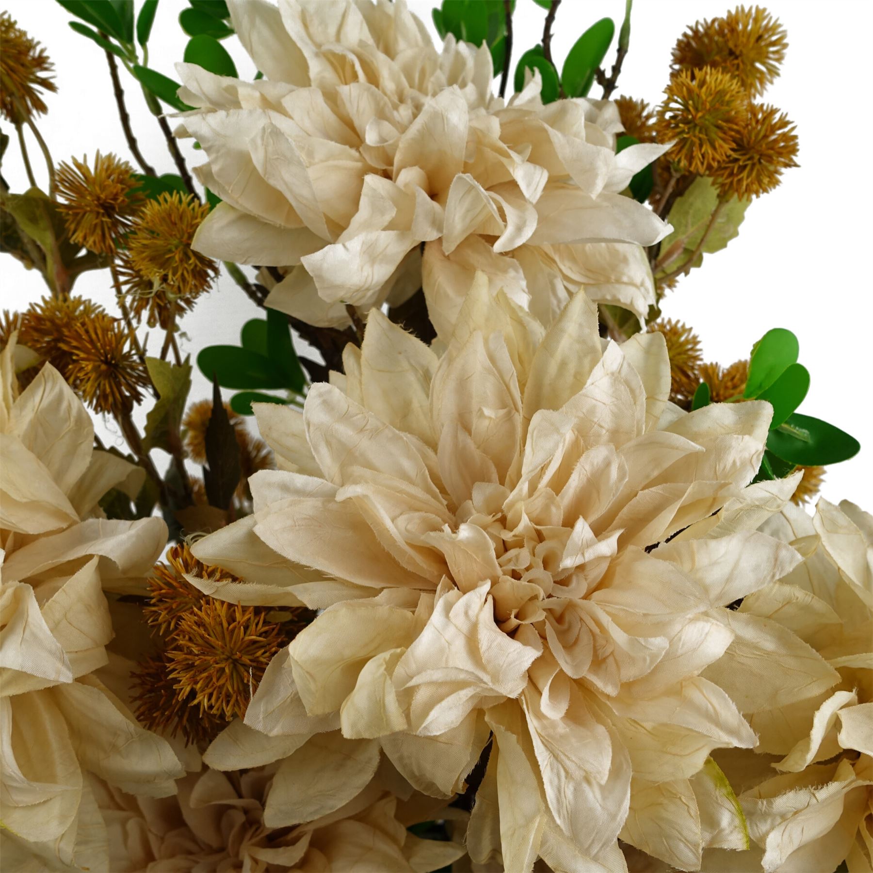 Pack of 6 x 55cm Dahlia Flower Stem - Dusty Cream-2