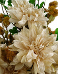 Pack of 6 x 55cm Dahlia Flower Stem - Dusty Cream-2
