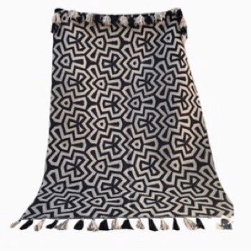 Luxury handmade monochrome flat weave wool rug, stylish geometric design with tassels, premium neutral tones, best-selling contemporary decor by Maria Starling Design at brixbailey.com