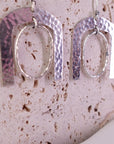 Hammered Horseshoe Gold/Silver Earrings