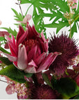 Pack of 6 x 70cm Globe Thistle Purple Ball Artificial Flower Stem-3