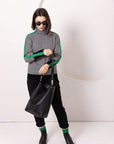 Black Leather Single Strap Tote Bag