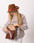 Ginger Leather Crossbody and Clutch Purse