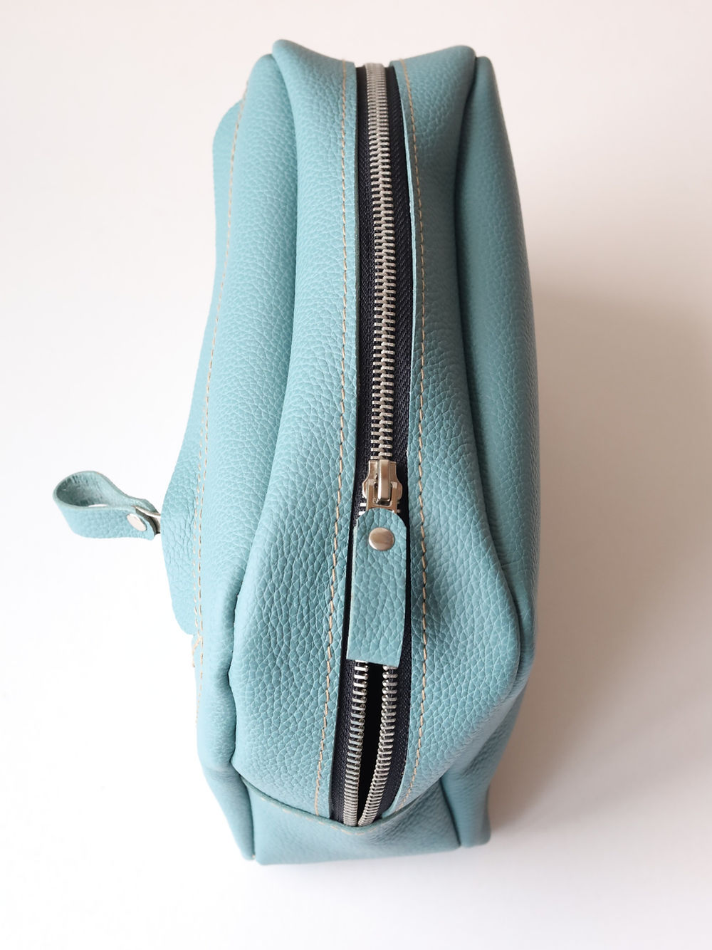 Turquoise Leather Toiletry Bag