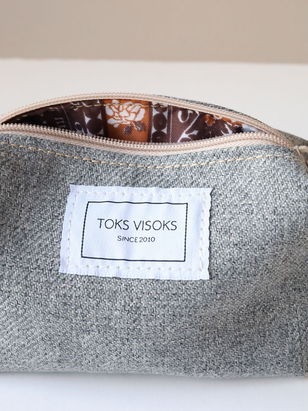 Grey Eco Friendly Makeup Bag