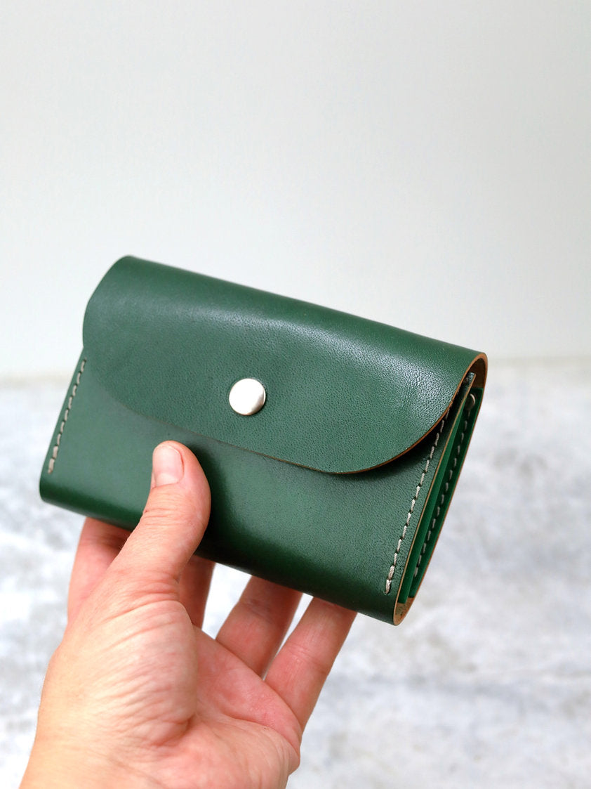 Friday Wallet in New Green Leather
