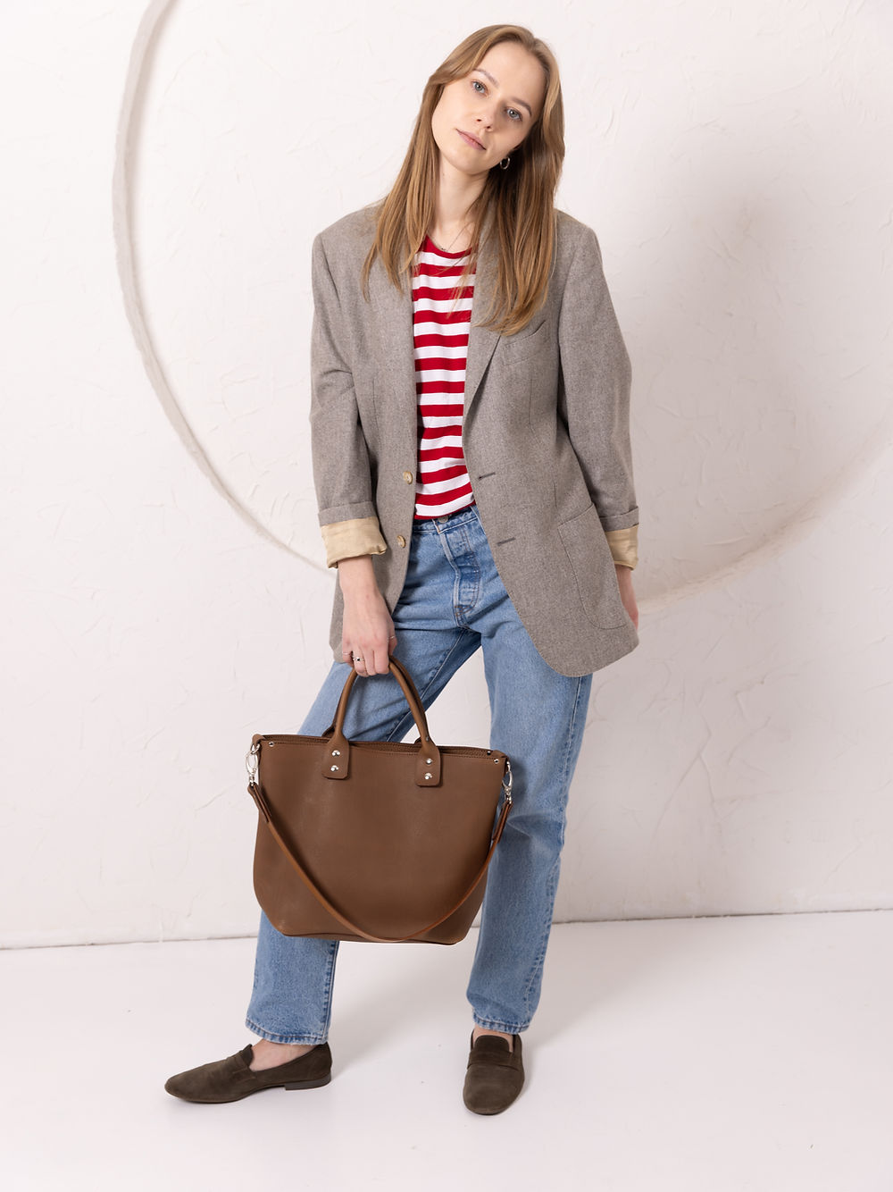 Cappuccino Leather Handbag