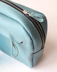 Turquoise Leather Toiletry Bag