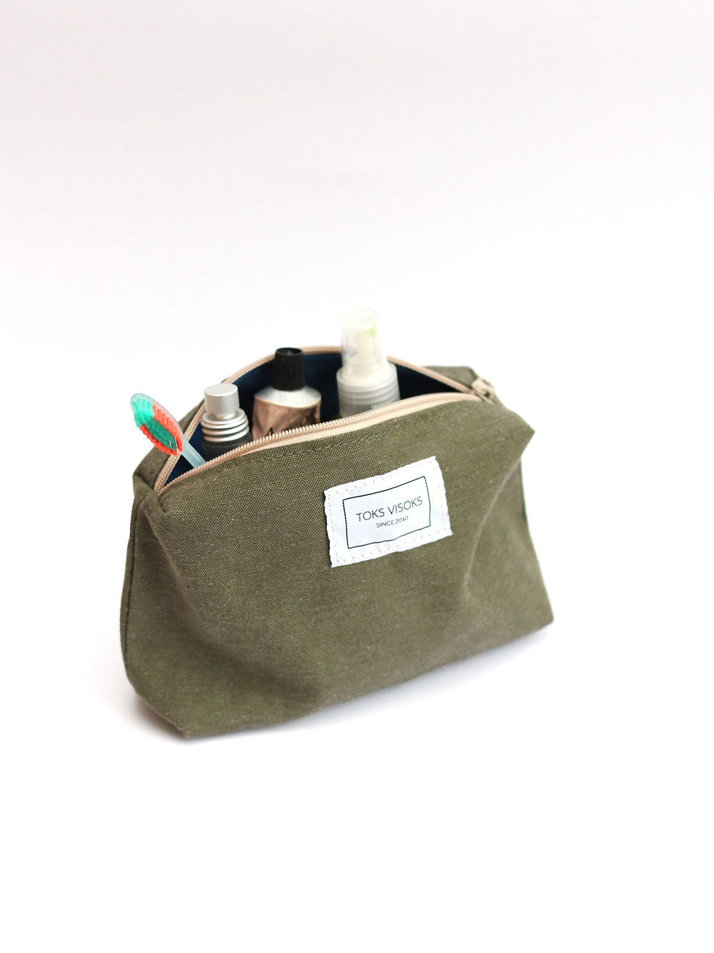 Makeup Bag in Army Green