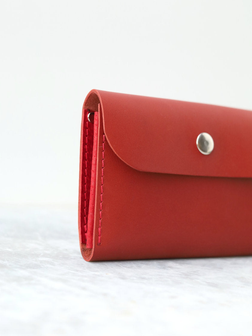 Faded Red Leather Wallet