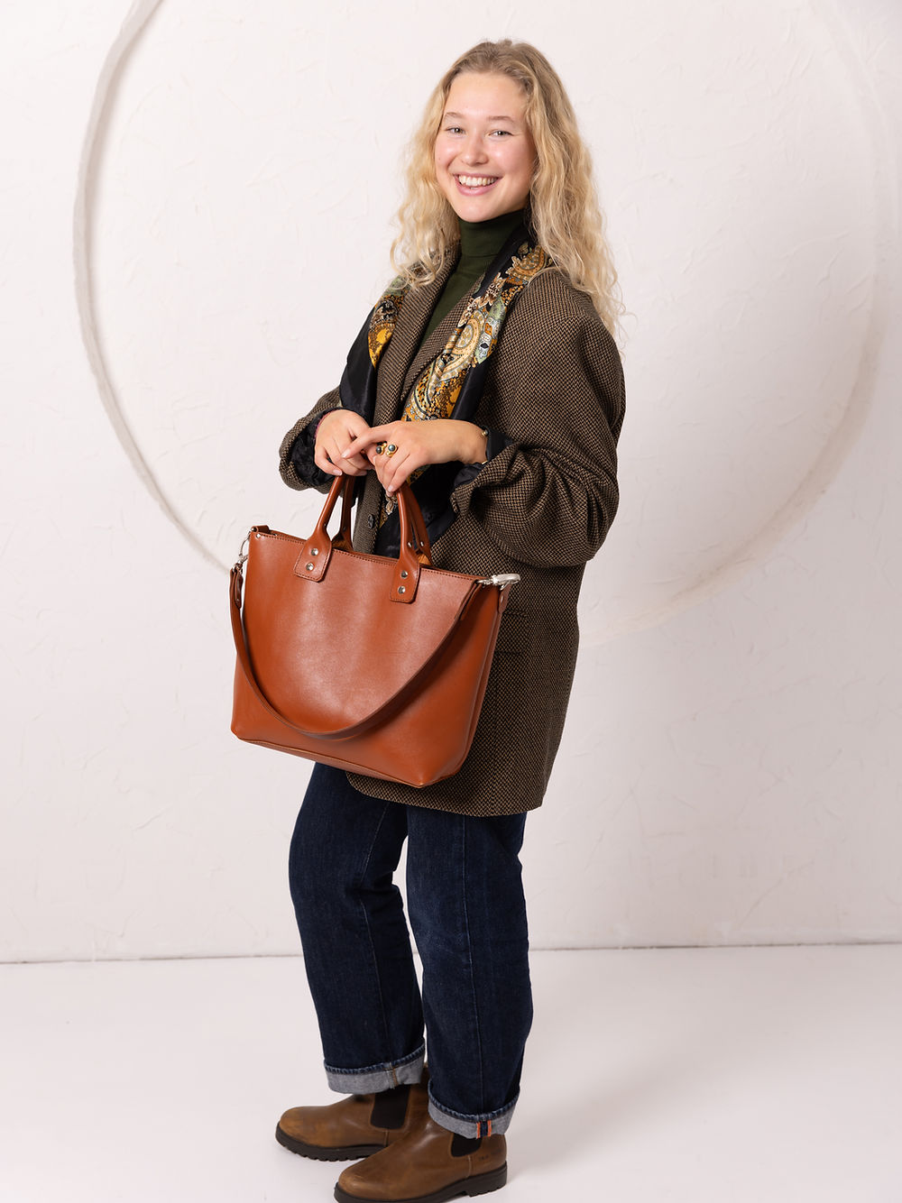Ginger Leather Everyday Tote Bag