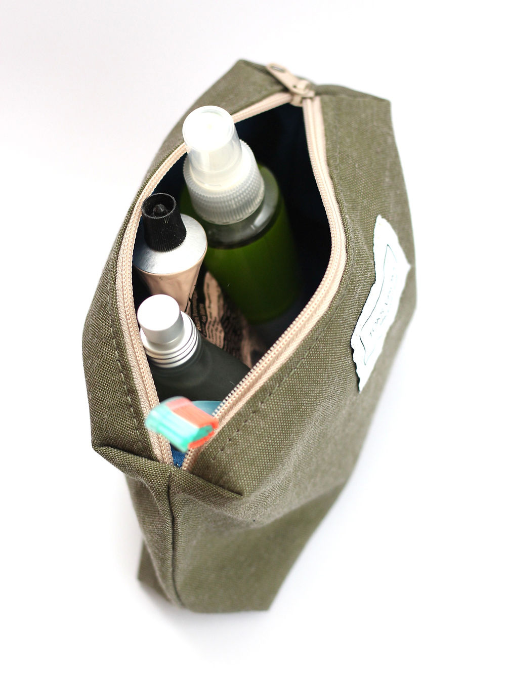 Makeup Bag in Army Green