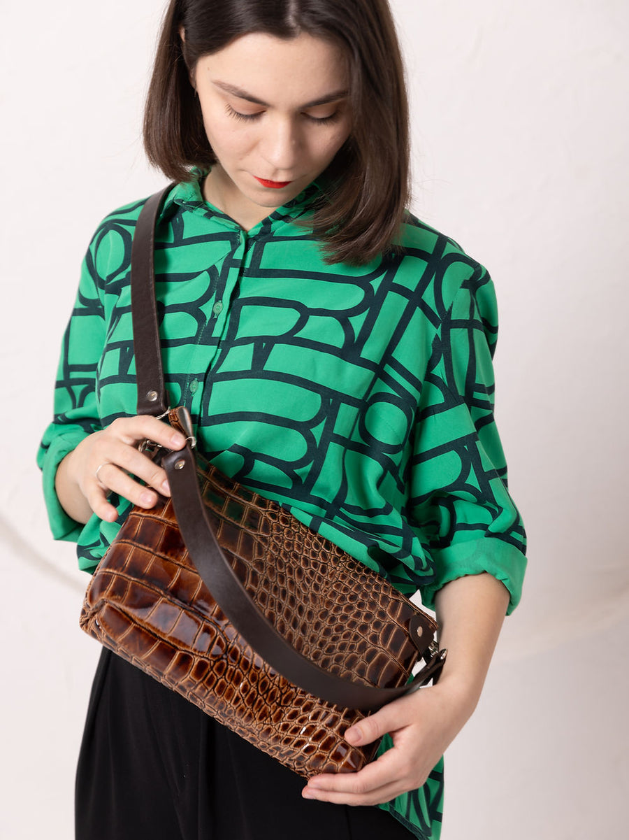 TOMMY Leather Bag - Chocolate