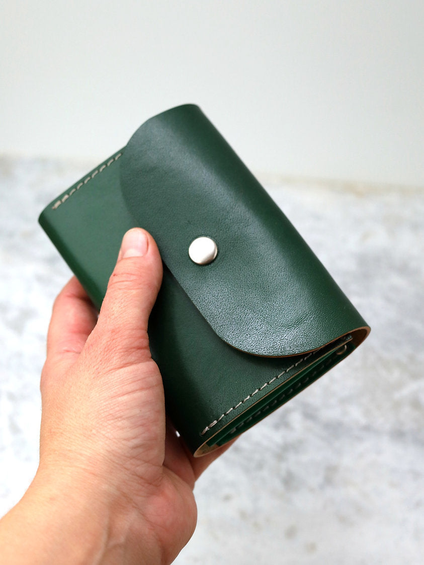 Friday Wallet in New Green Leather