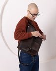 Hand-Made Leather Backpack BENJAMIN – Stylish & Versatile by TOKS VISOKS at www.brixbailey.com