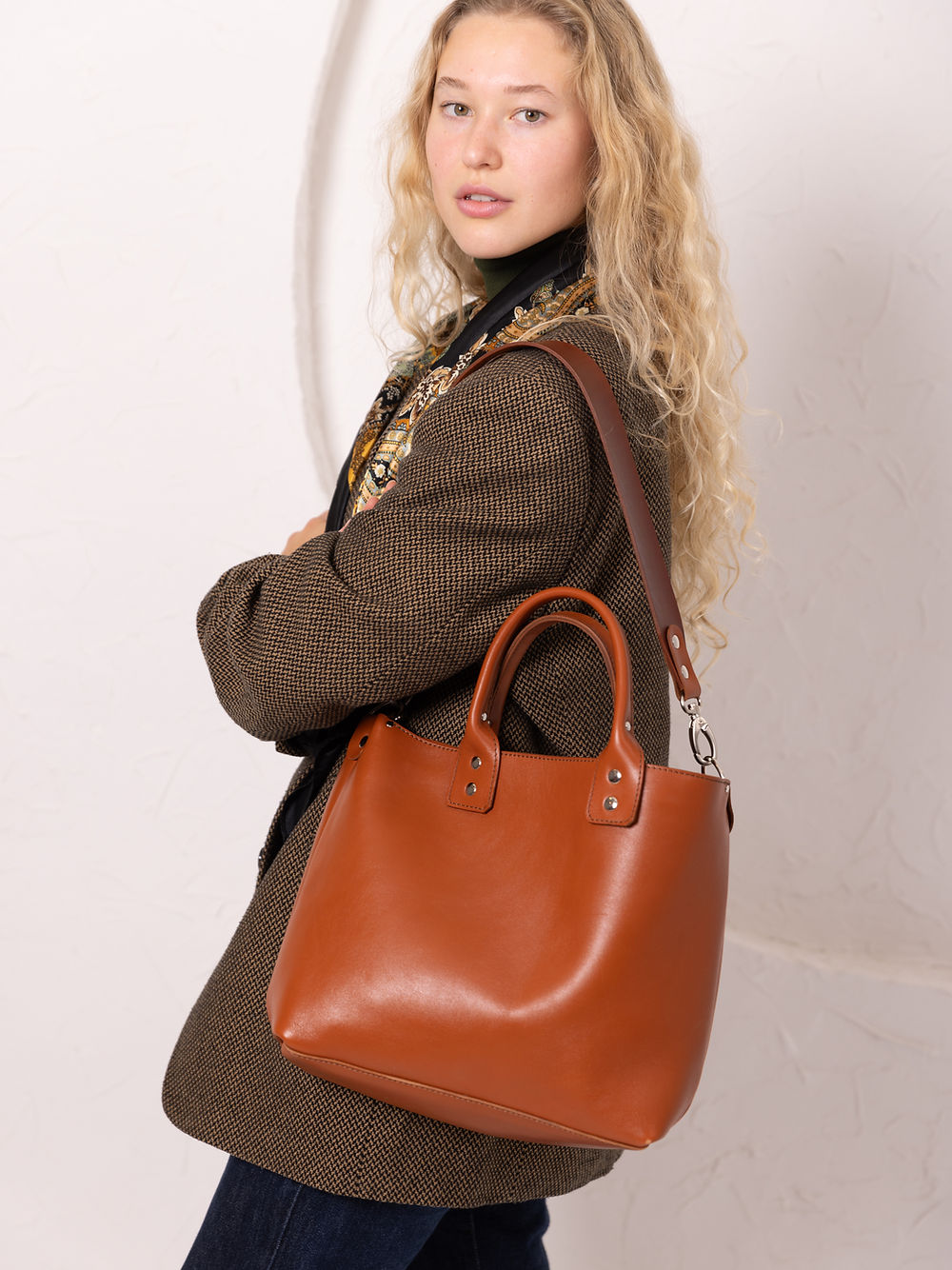 Ginger Leather Everyday Tote Bag