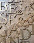 Distressed Gold 5" or 12" Classic Metal Letters, A-Z, 0-9