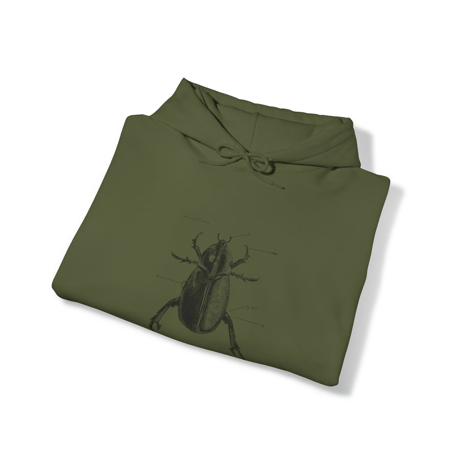 Graphic Insect Print Unisex Hooded Sweatshirt