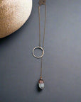 Raw Quartz Lariat Necklace - Healing | Handmade by Blackbird & Sage
