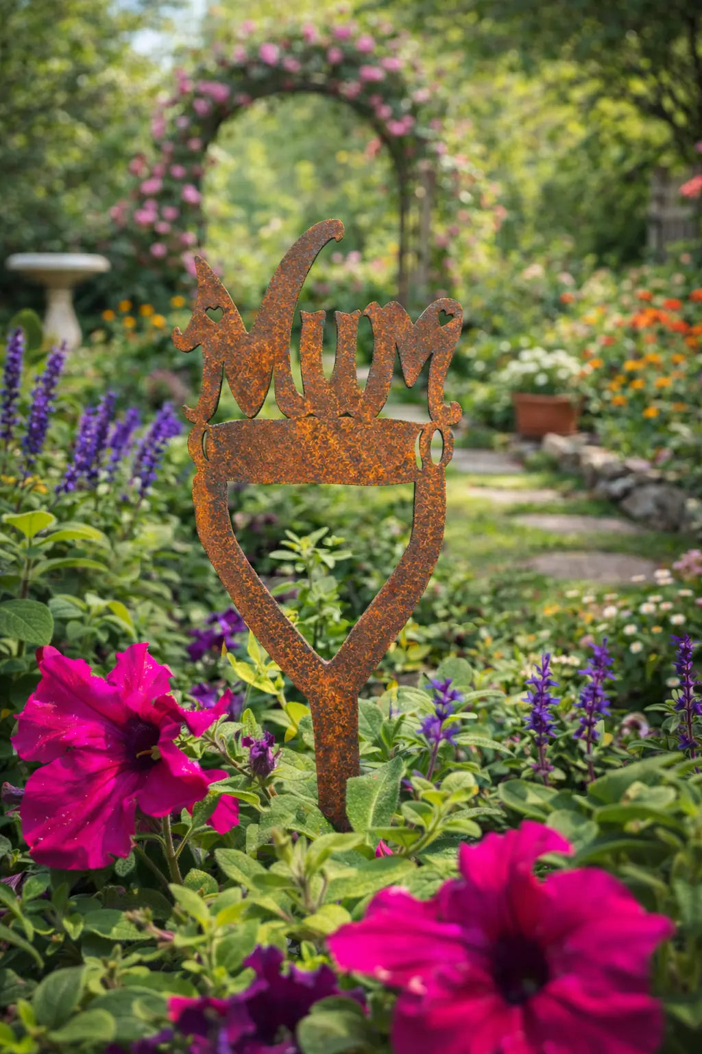 Metal Mum On A Spade Garden Decoration - Mum Remembrance Gift