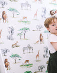 Safari Animals Watercolour Wallpaper - Children's Bedroom & Nursery