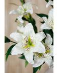 White Lily Artificial Flower Stem