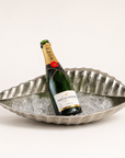 Clam Shell Champagne Ice Bucket & Silver Wine Cooler Bowl