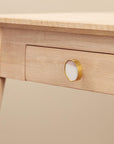 Sarika White Stone Brass Drawer Knobs