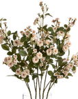 Cream Wild Rose Stem Faux Bloom