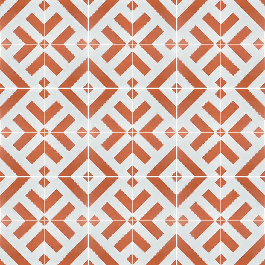Luxury terracotta geometric porcelain tile, premium durable indoor-outdoor anti-slip tile, stylish stripes for custom patterns by Maria Starling Design at brixbailey.com